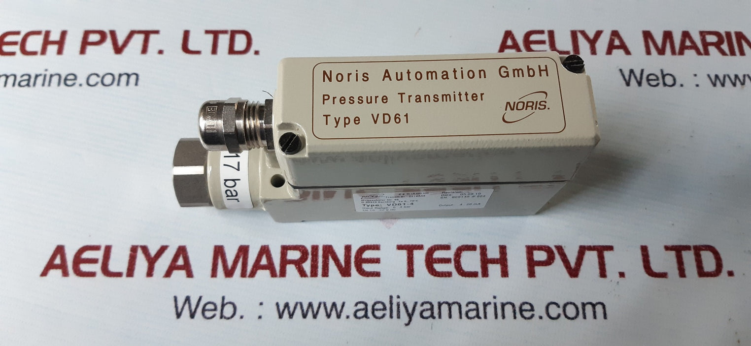 Noris vd61-4 pressure transmitter 17bar