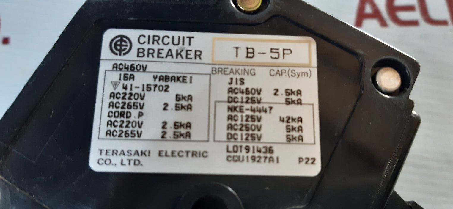 Terasaki tb-5p circuit breaker 15a