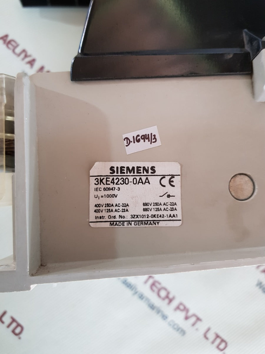 Siemens 3ke4230-0aa disconnector