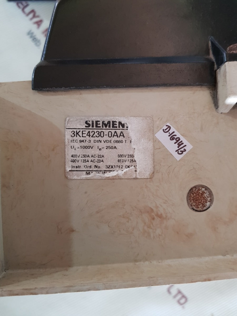 Siemens 3ke4230-0aa disconnector