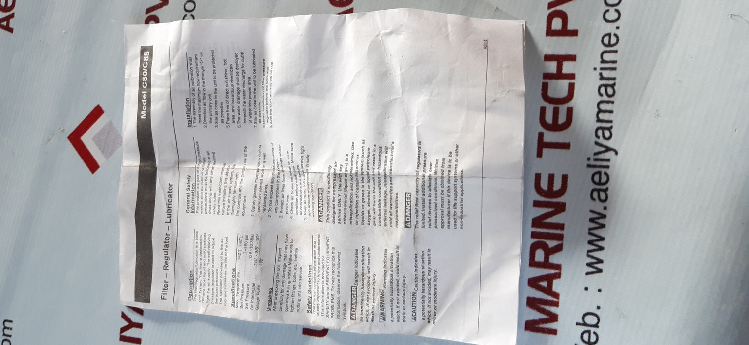 C80/c85 filter-regulator-lubricator