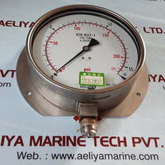 Tecsis en 837-1 pressure gauge 0-225psi 0-16 kg/cm2