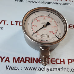 Micro en 837-1 pressure gauge 0-150psi