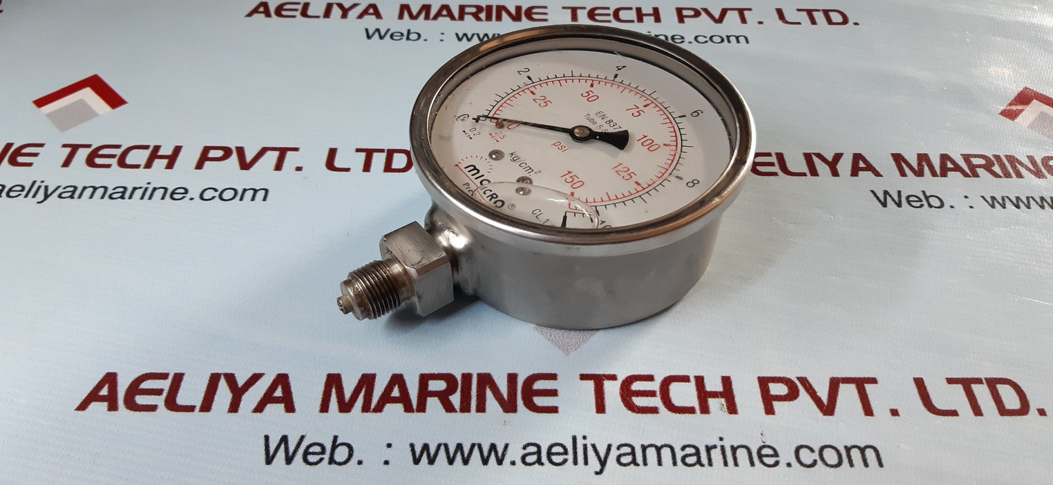 Micro en 837-1 pressure gauge 0-150psi