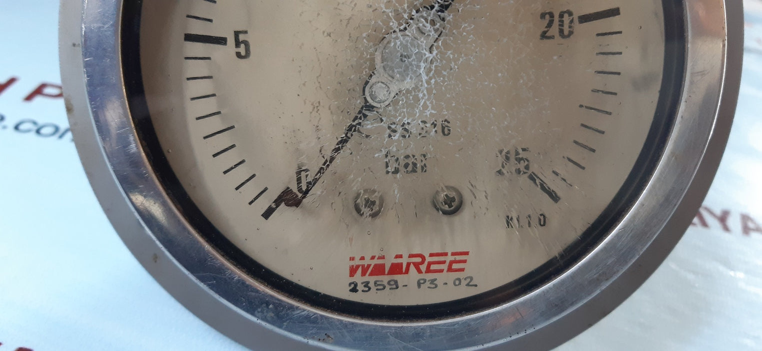 Waaree ss 316 pressure gauge 0 to 25 bar