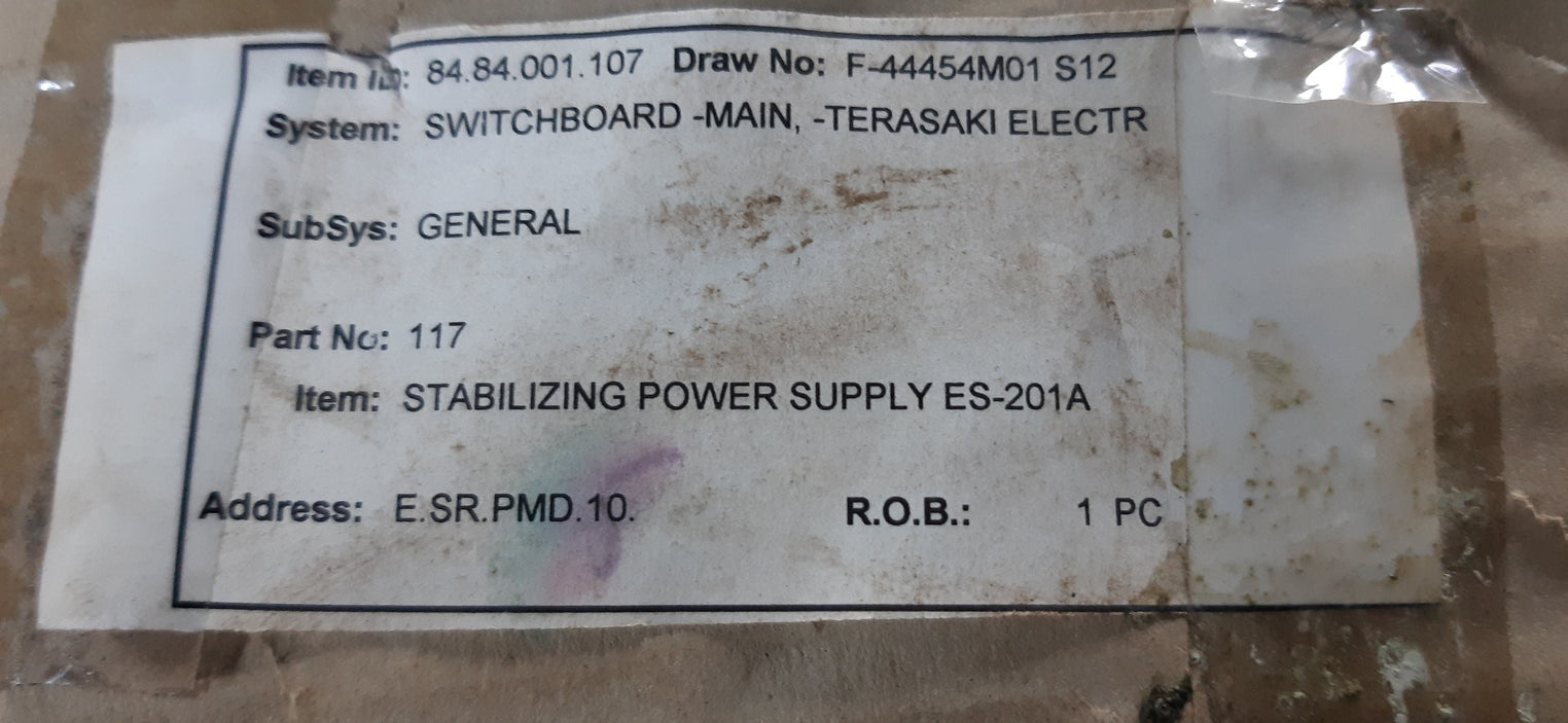 Terasaki es201a power supply 24v