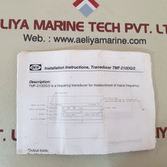 Deif tmf-210dg/2 transducer 55-60-65 hz 440vac 4-12-20ma