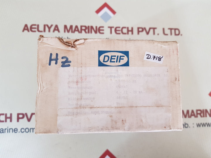 Deif tmf-210dg/2 transducer 55-60-65 hz 440vac 4-12-20ma