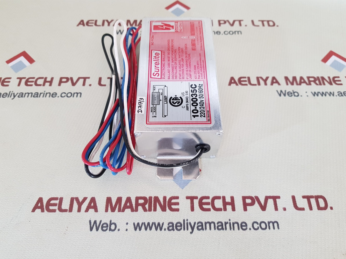 Atlantic ultraviolet 10-0035c Surelite jb12423 for uv lamps