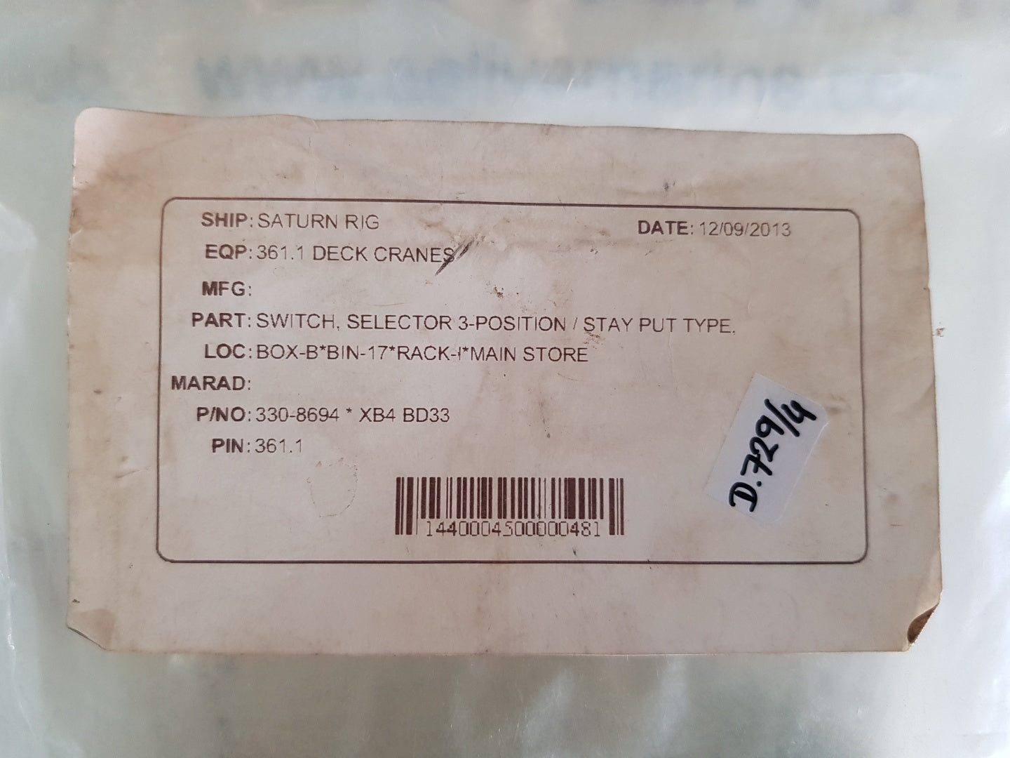 Lot of 4x Schneider xb4bd33 3-position selector switch