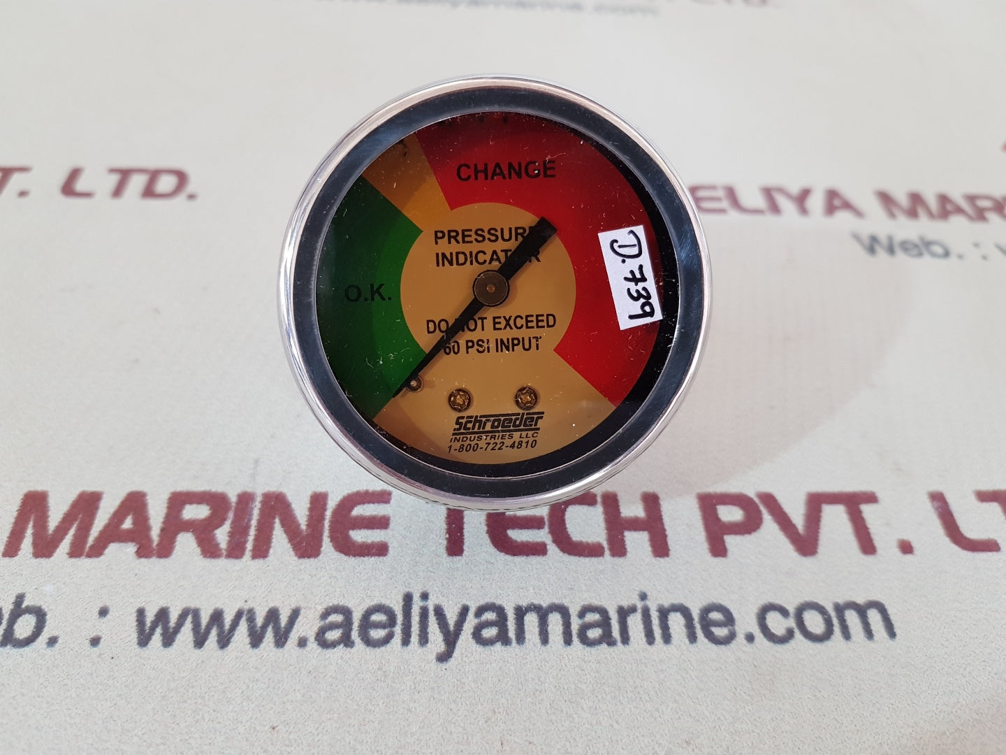 Schroeder lft-134-2 pressure indicator