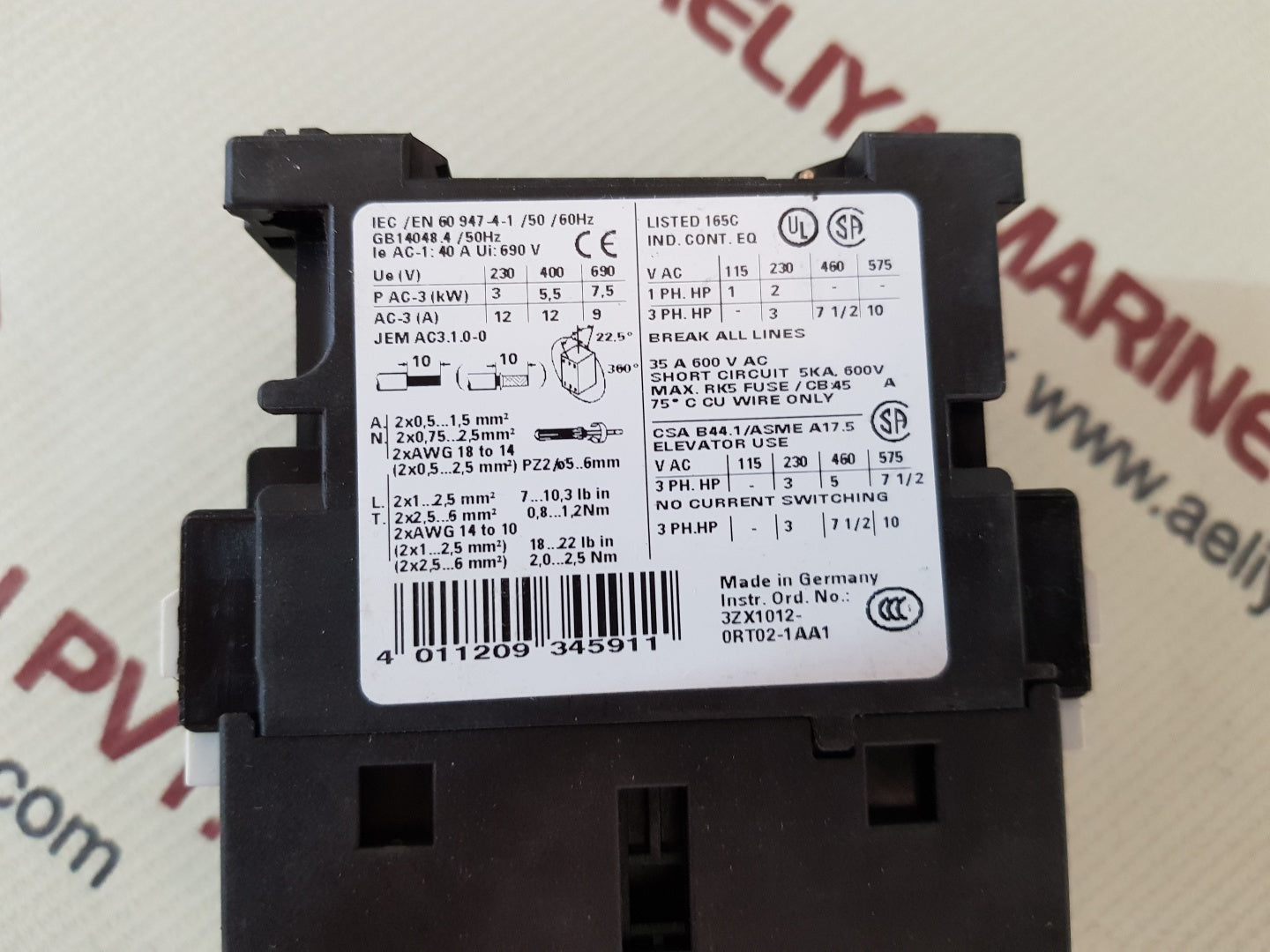 Siemens sirius 3rt1024-1a..0 contactor