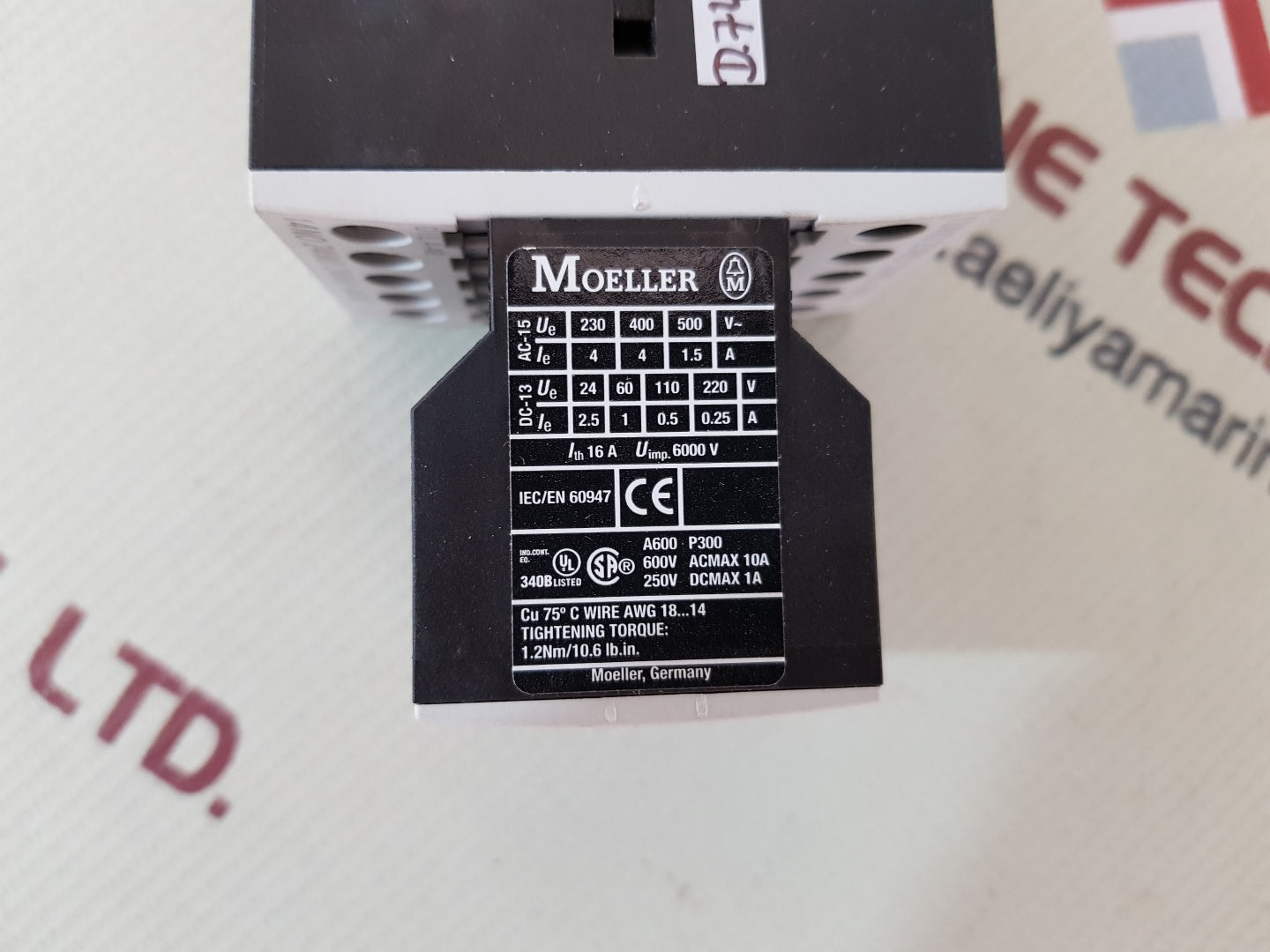 Moeller dil a-xhi04/dil a-40 auxiliary contactor