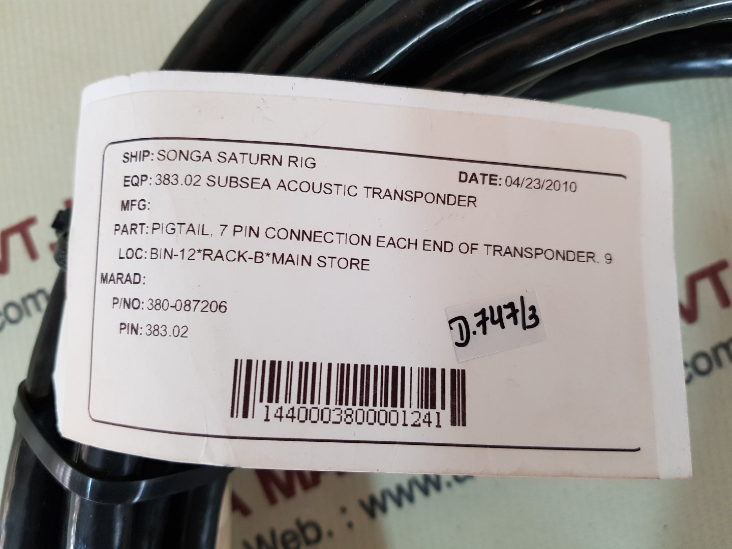 Gisma 380-087206 7 Pin Connection Each End Of Pigtail Cable 74413 10.062