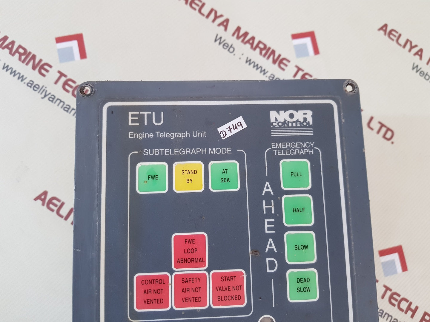 Kongsberg nor control etu 002 engine telegraph unit 8200010