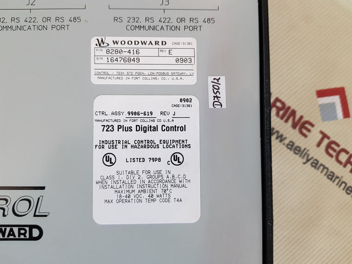 Woodward 8280-416 723 plus digital control 9906-619