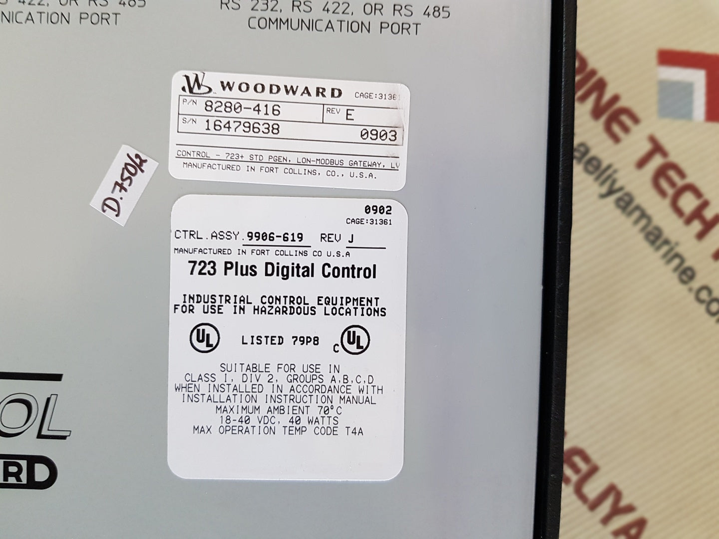 Woodward 8280-416 723 plus digital control 9906-619