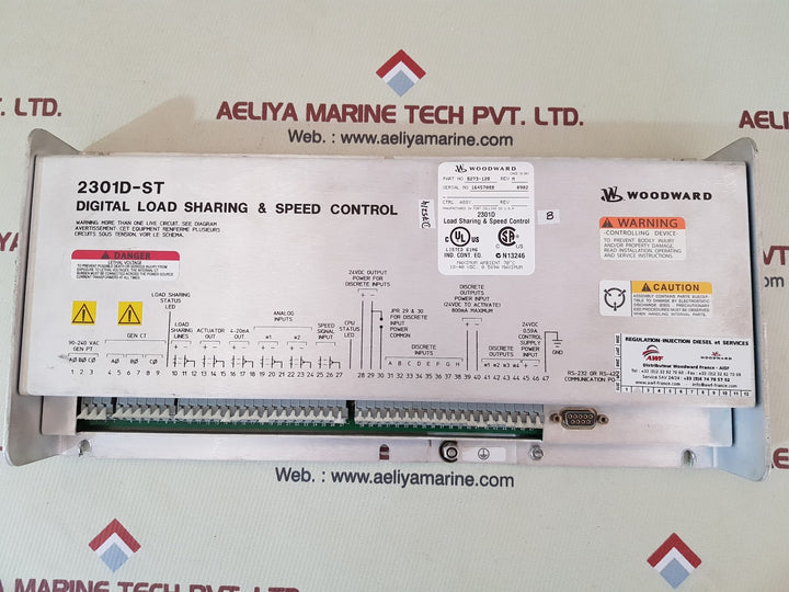 Woodward 8273-128 2301d load sharing & speed control rev.M