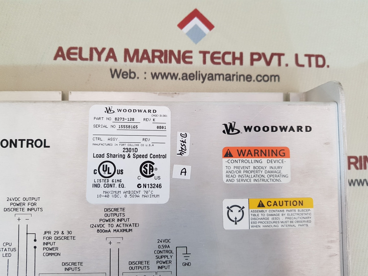 Woodward 8273-128 2301d load sharing & speed control rev.M