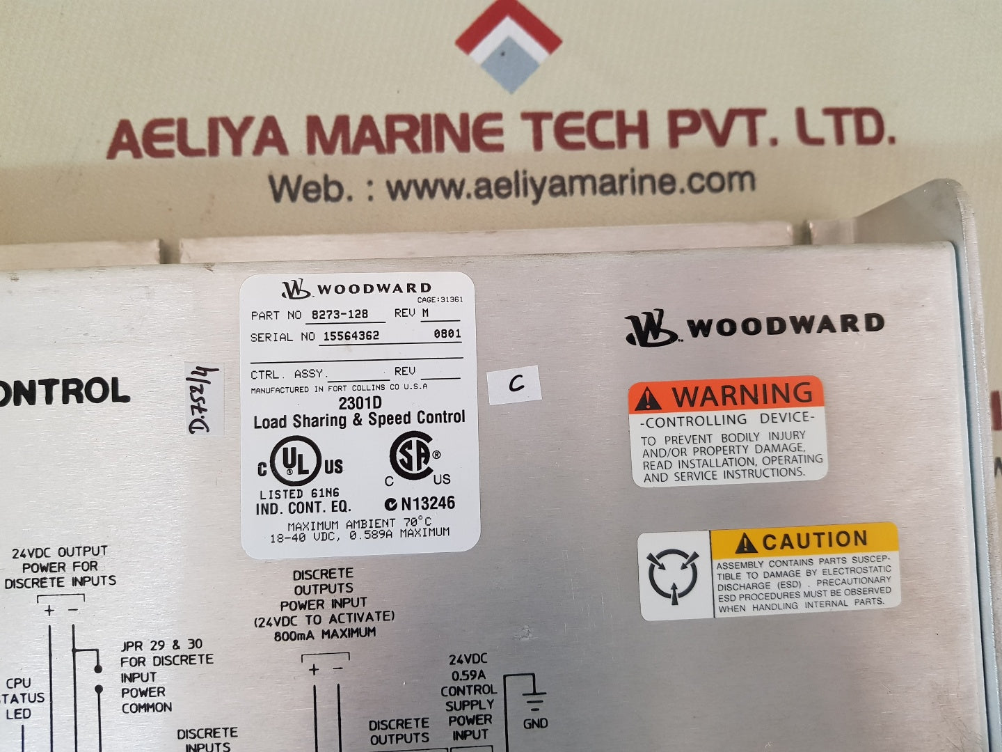 Woodward 8273-128 2301d load sharing & speed control rev.M