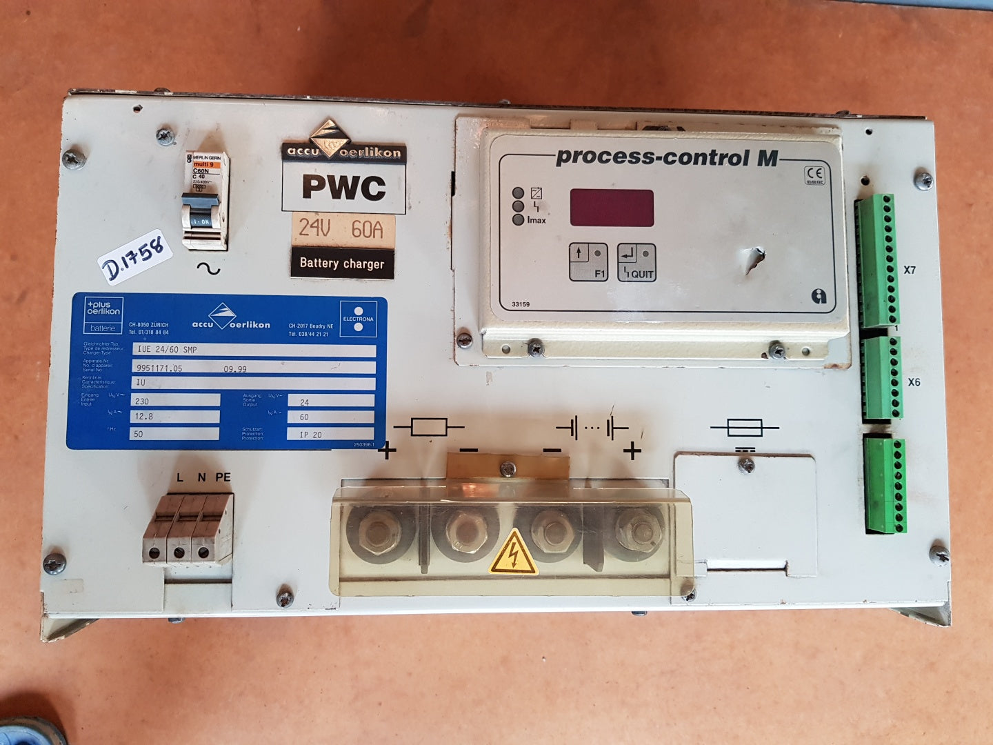 Accu oerlikon iue 24/60 smp battery charger