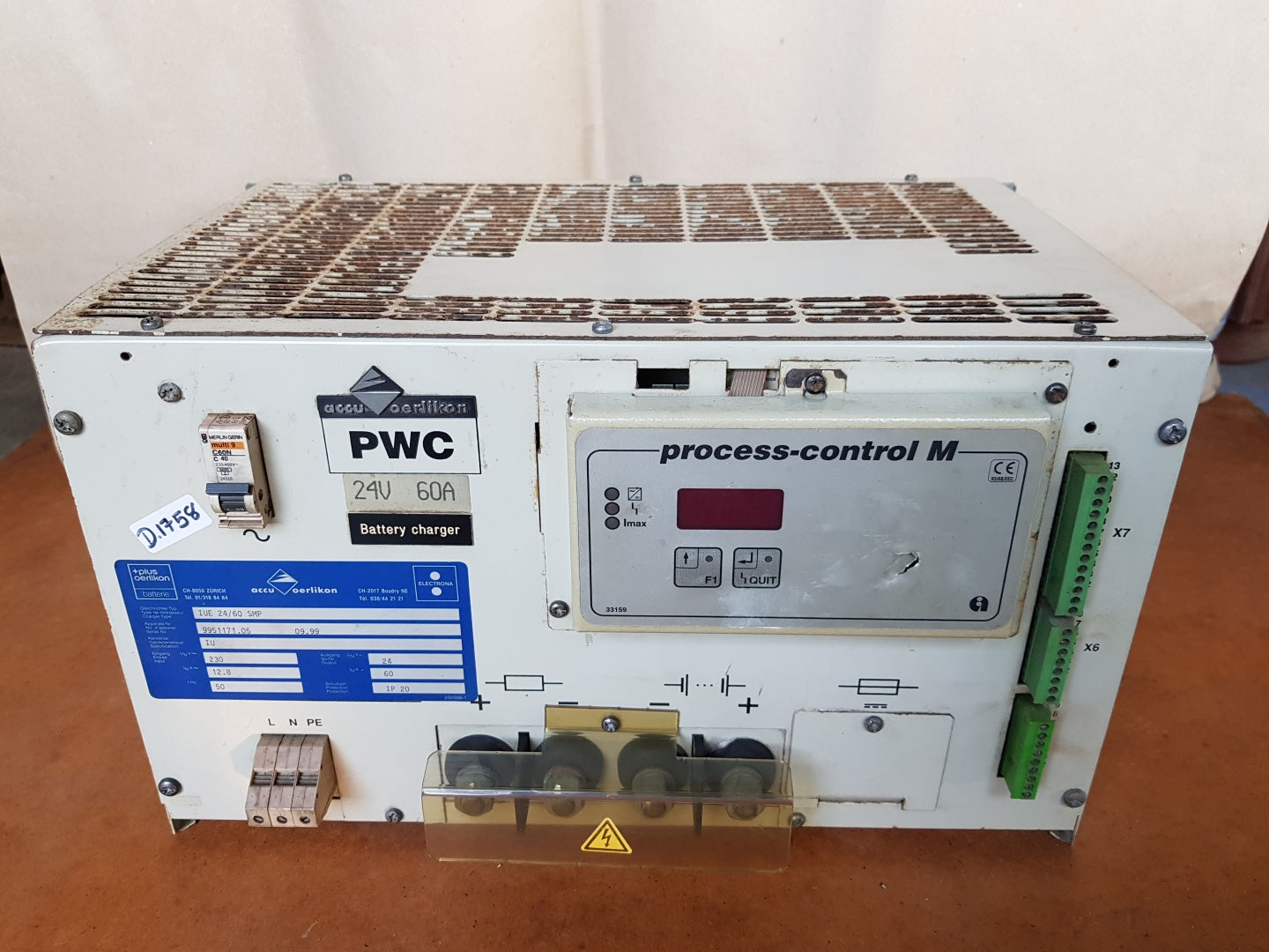 Accu oerlikon iue 24/60 smp battery charger