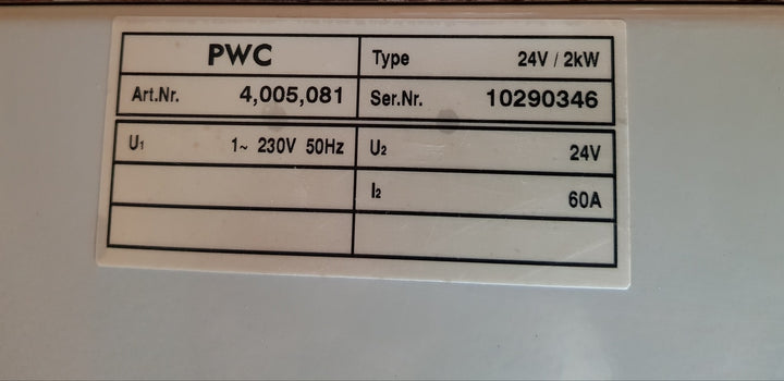 Accu oerlikon iue 24/60 smp battery charger