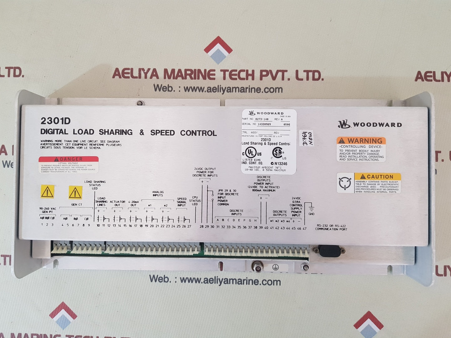 Woodward 8273-140 2301d digital load sharing & speed control rev.A