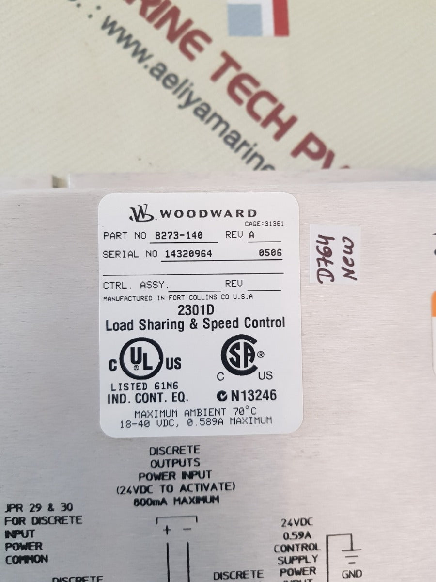 Woodward 8273-140 2301d digital load sharing & speed control rev.A
