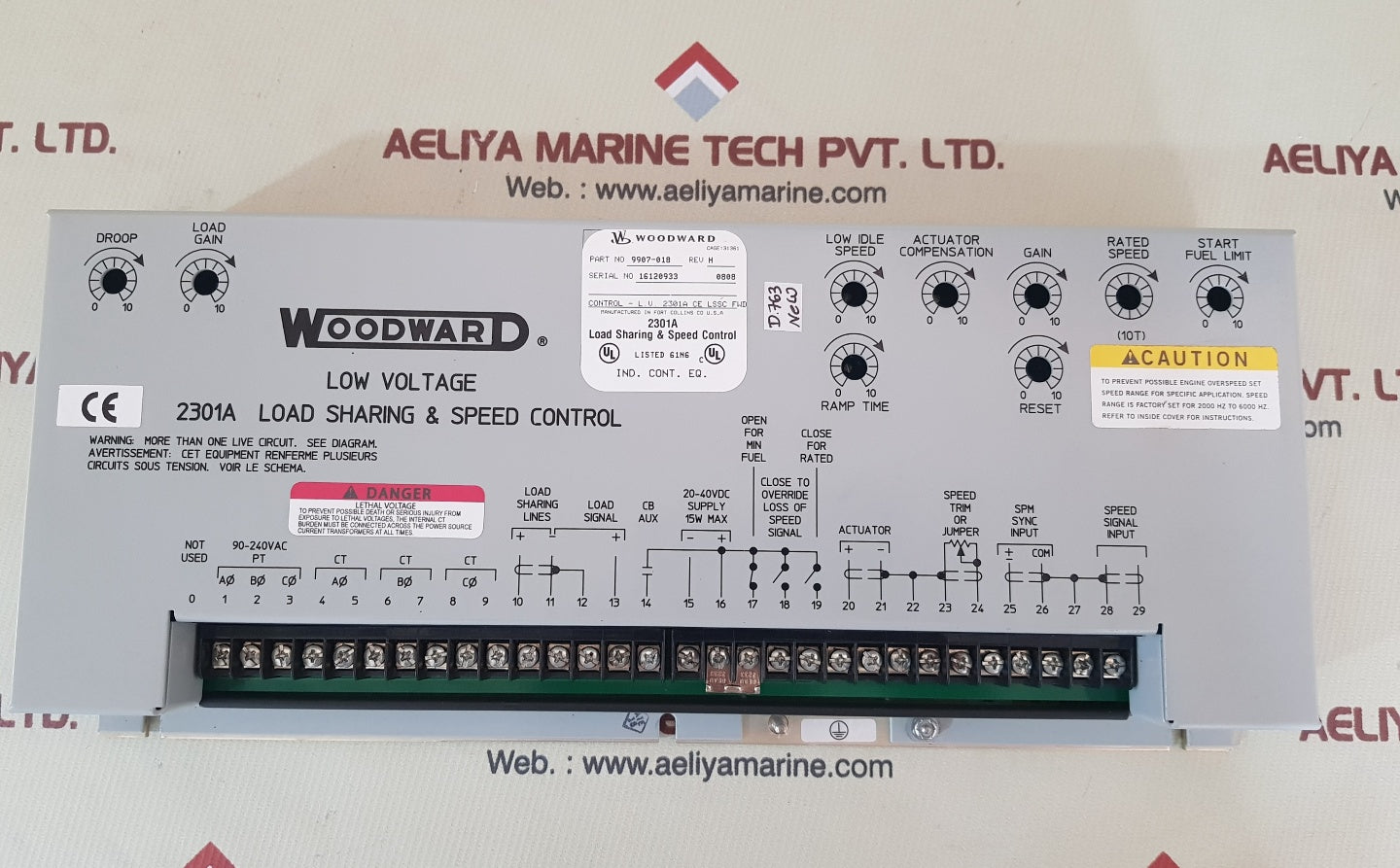 Woodward 9907-018 2301a load sharing & speed control