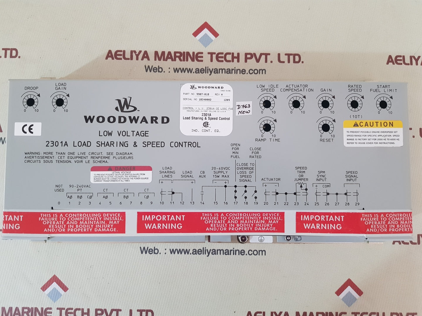 Woodward 9907-018 2301a load sharing & speed control