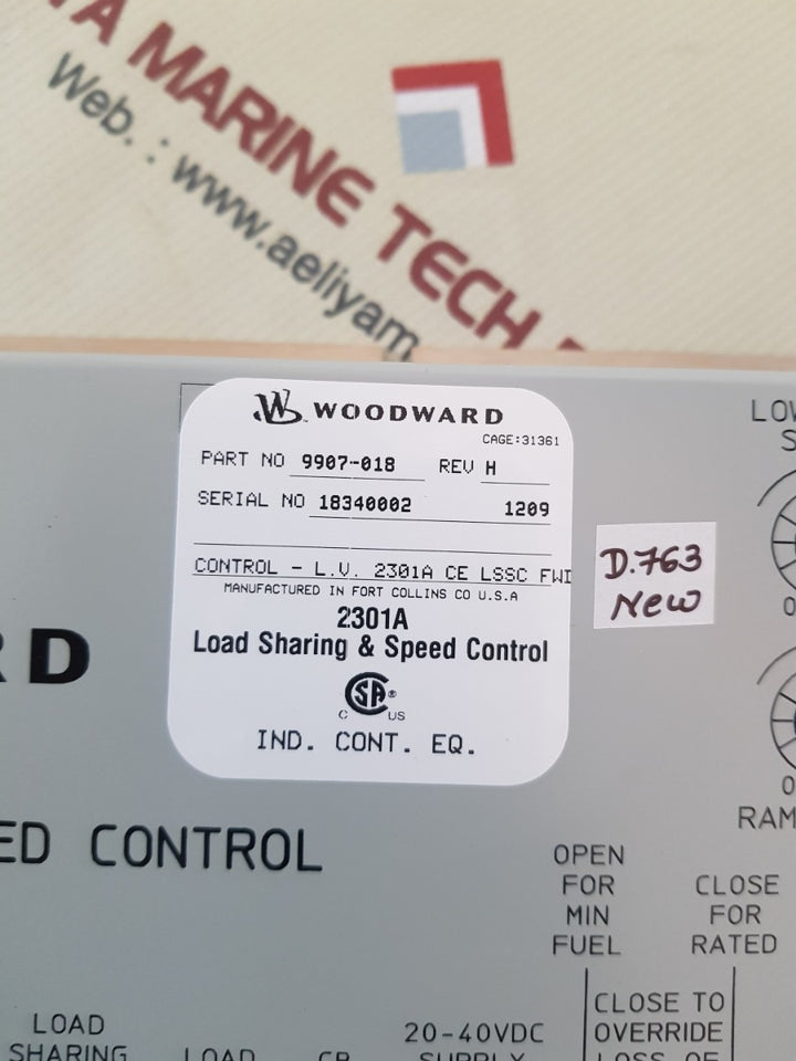 Woodward 9907-018 2301a load sharing & speed control