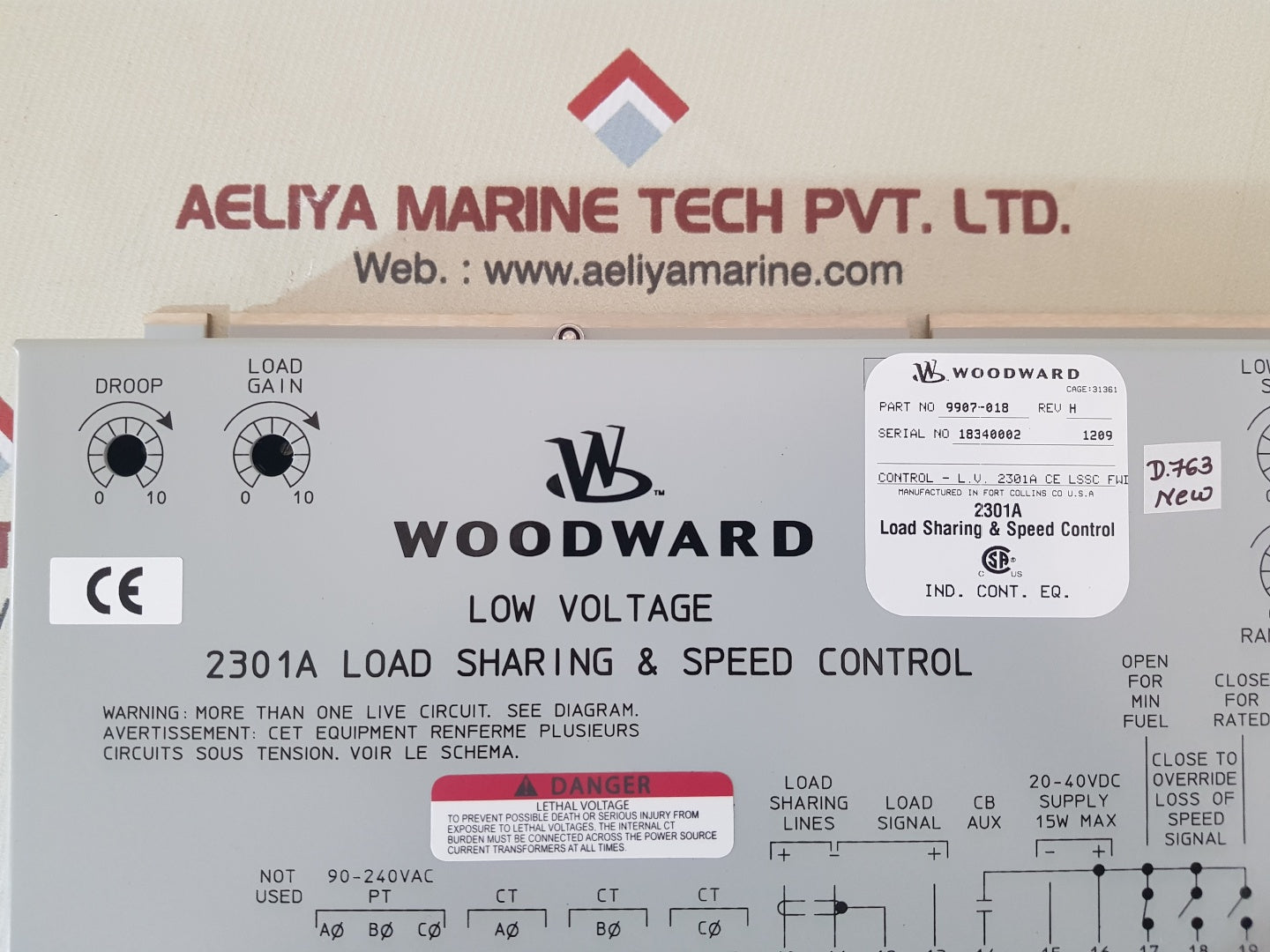 Woodward 9907-018 2301a load sharing & speed control