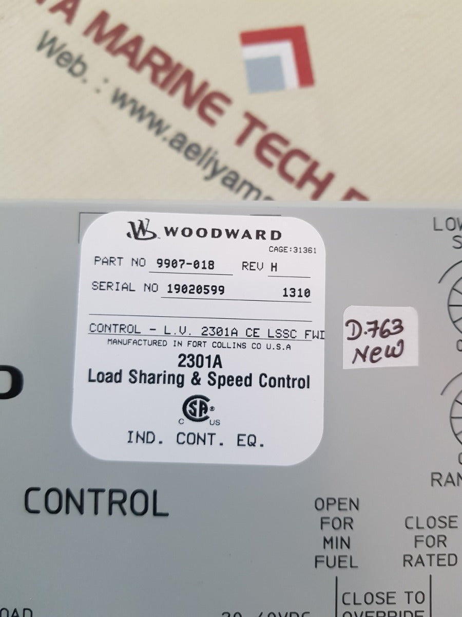 Woodward 9907-018 2301a load sharing & speed control