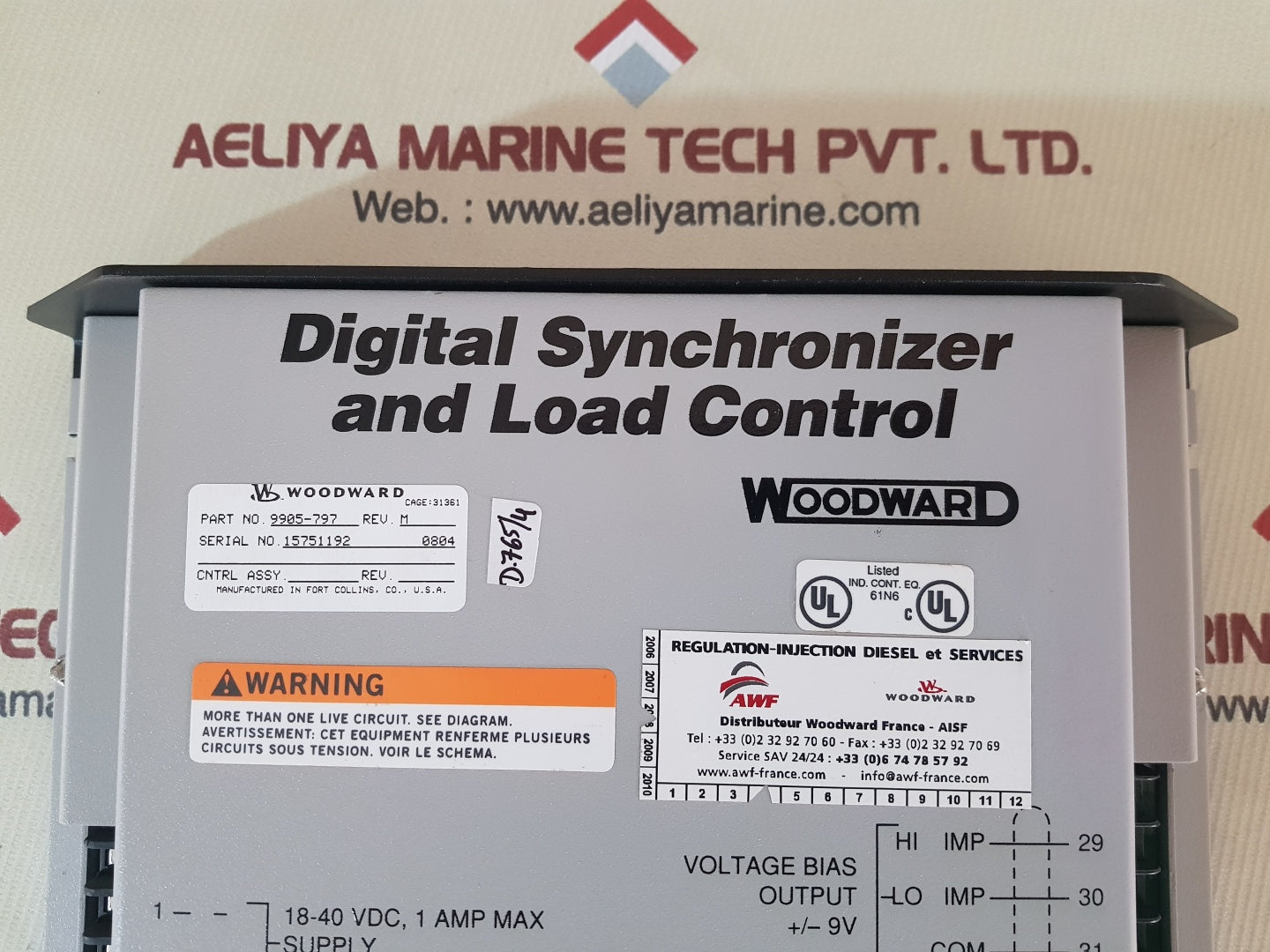 Woodward 9905-797 digital synchronizer and load control rev.M