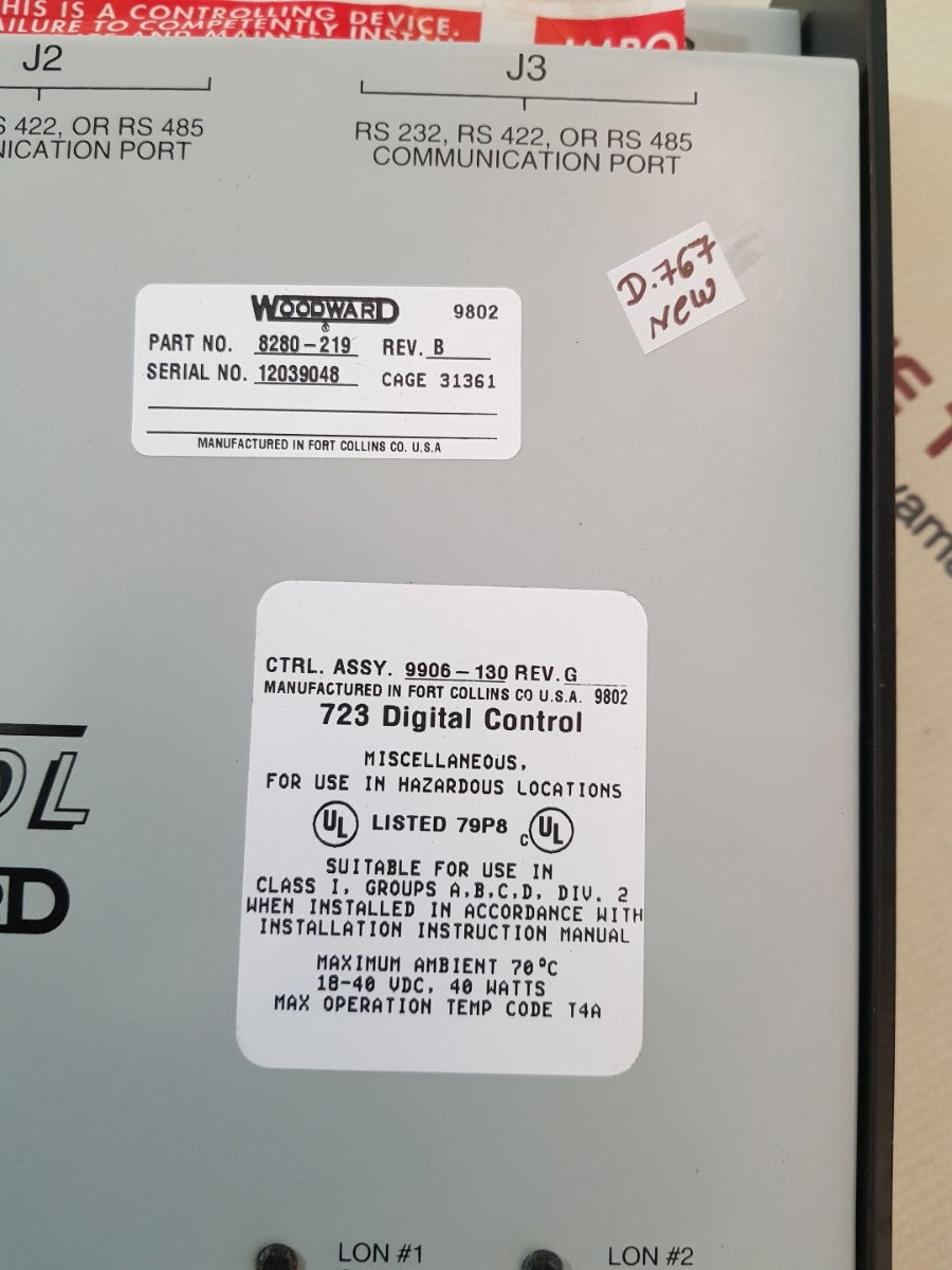 Woodward 8280-219 723 digital control rev.B