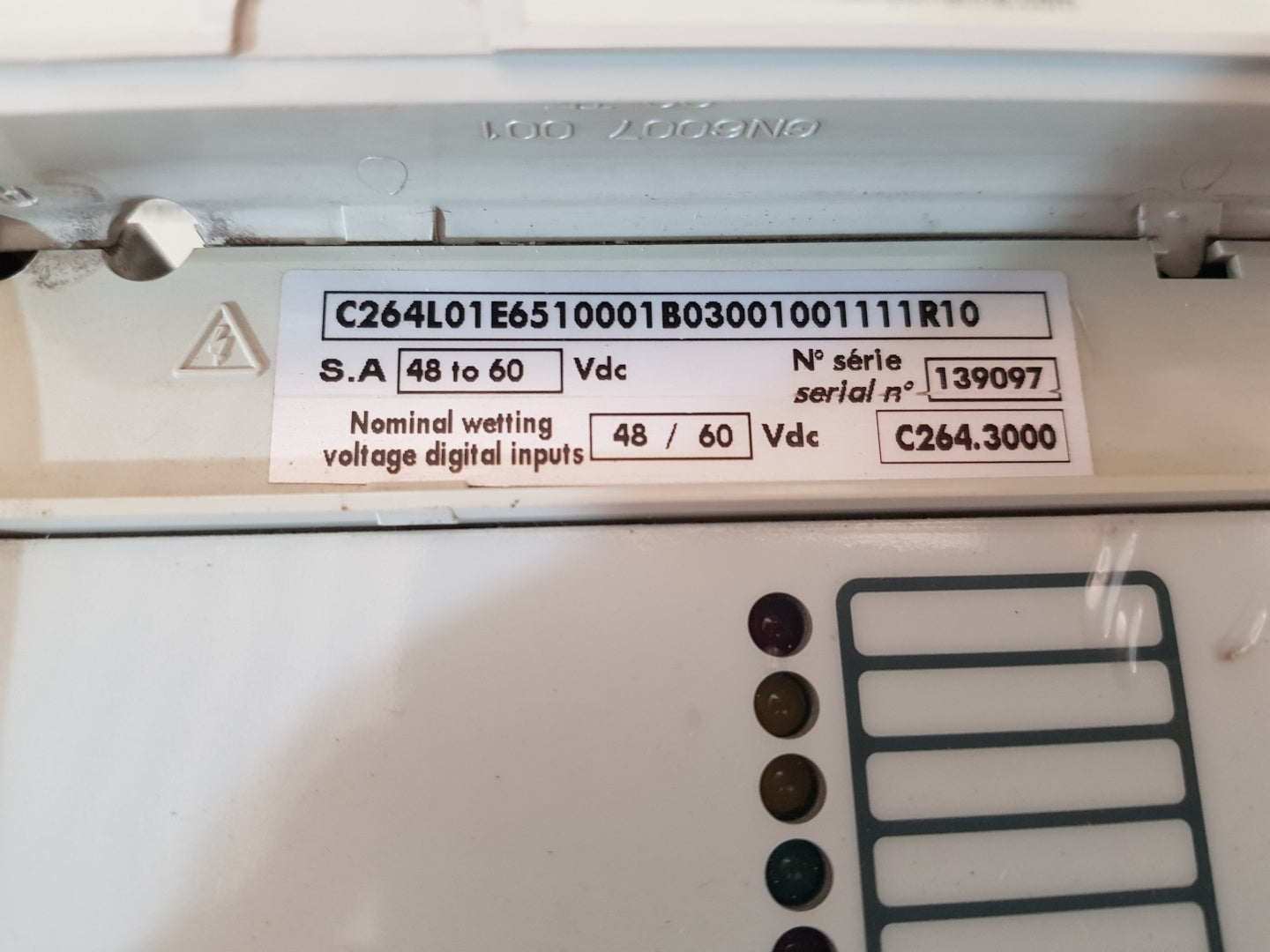Areva pacis c264 protection relay c264l01e6510001b03001001111r10