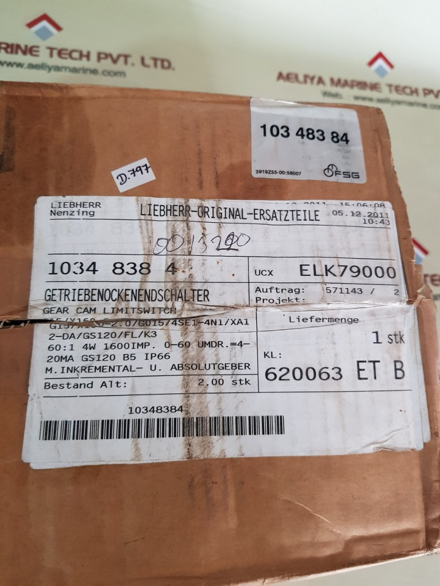 Liebherr g15/x160-2.0/g015/4se1-4n1/xa12-da/gs120/fi/k3 gear cam limit 