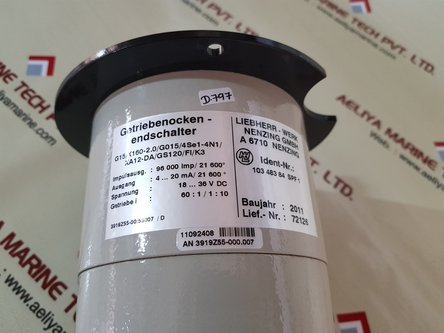Liebherr g15/x160-2.0/g015/4se1-4n1/xa12-da/gs120/fi/k3 gear cam limit 