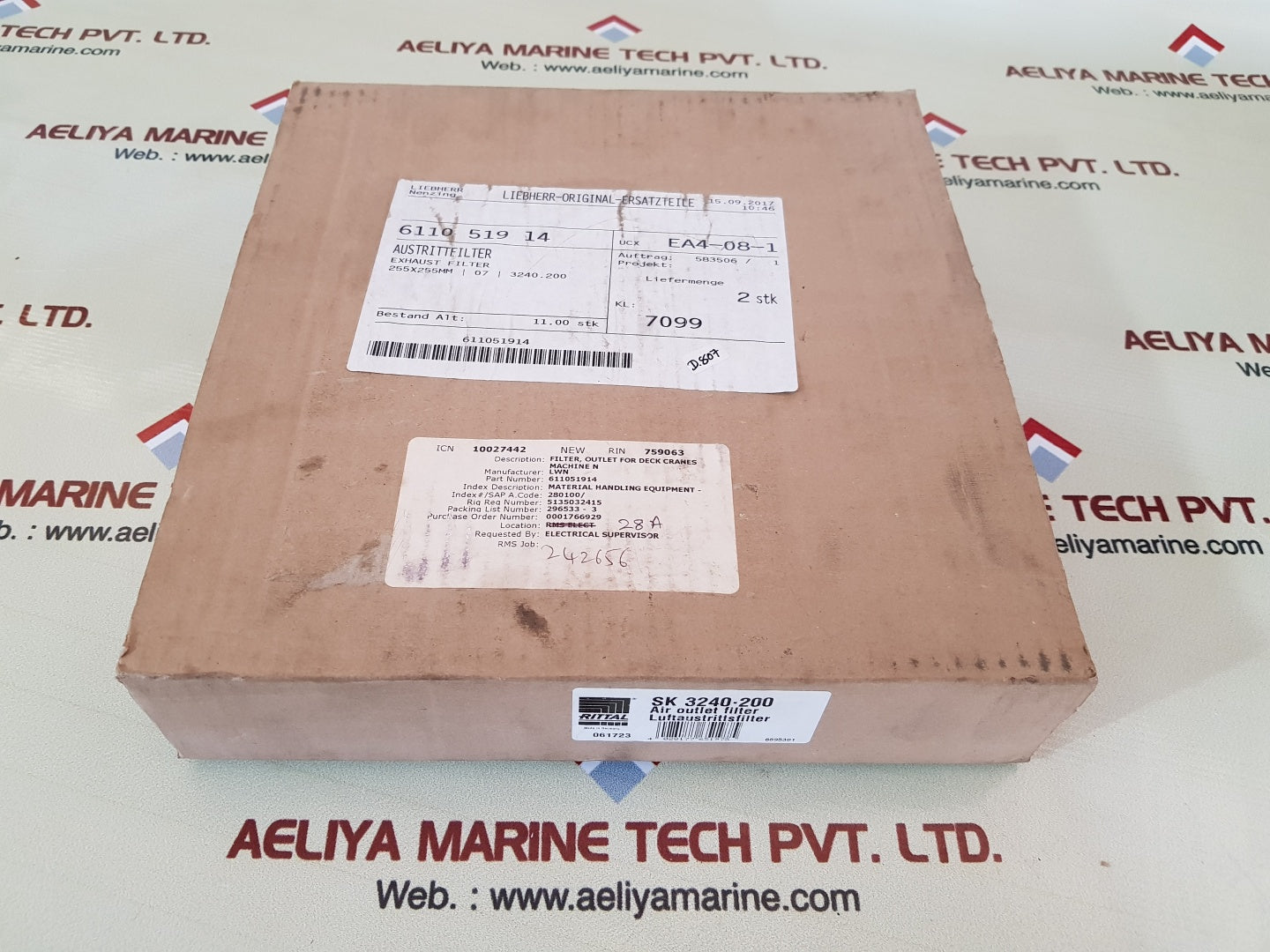 Rittal sk 3240-200 air outlet filter