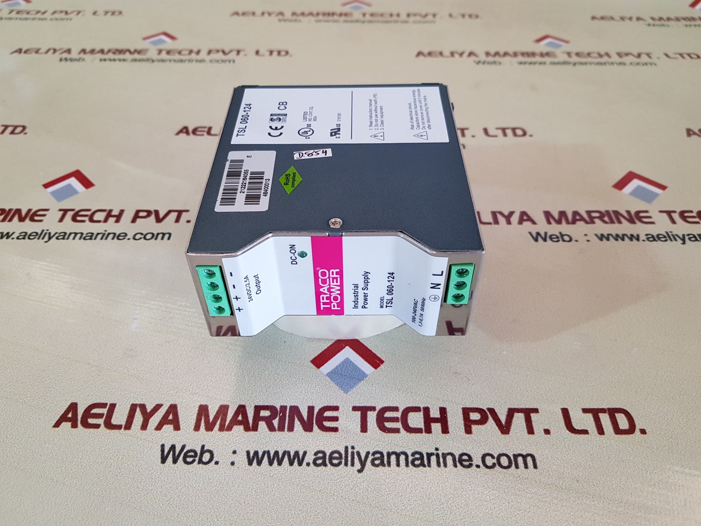 Traco power tsl 060-124 industrial power supply 100-240vac 50/60hz 1.3-0.7a
