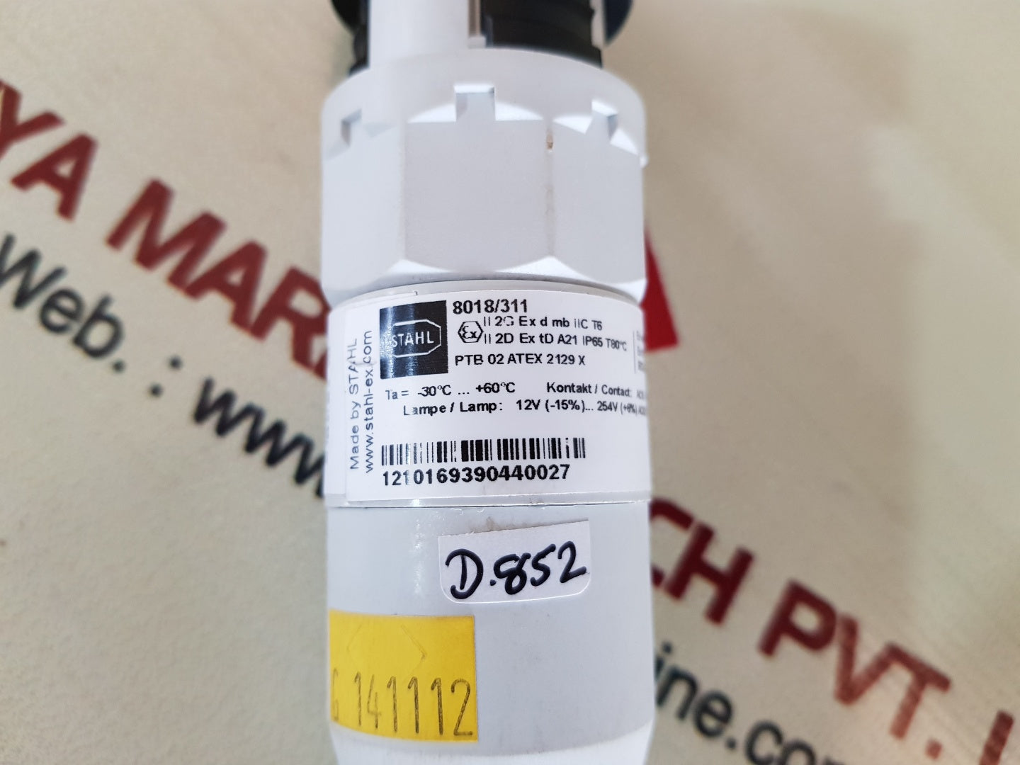 Stahl 8018/311 illuminated push button 1 no,01 nc