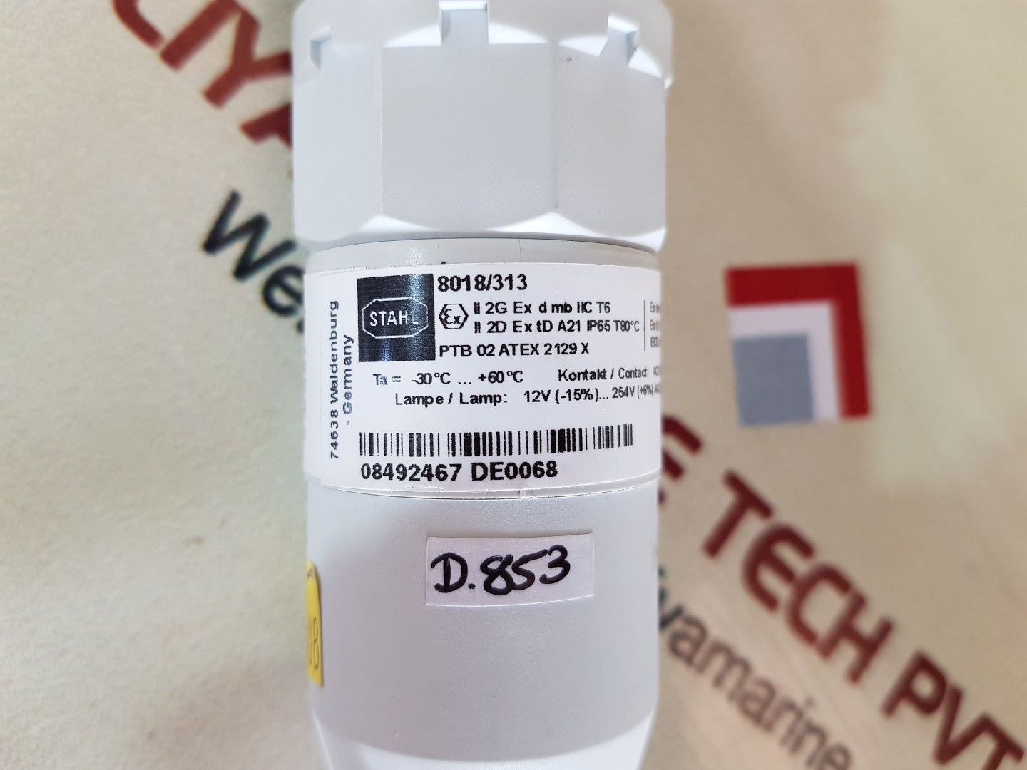 Stahl 8018/3133-al-6 illuminated push button