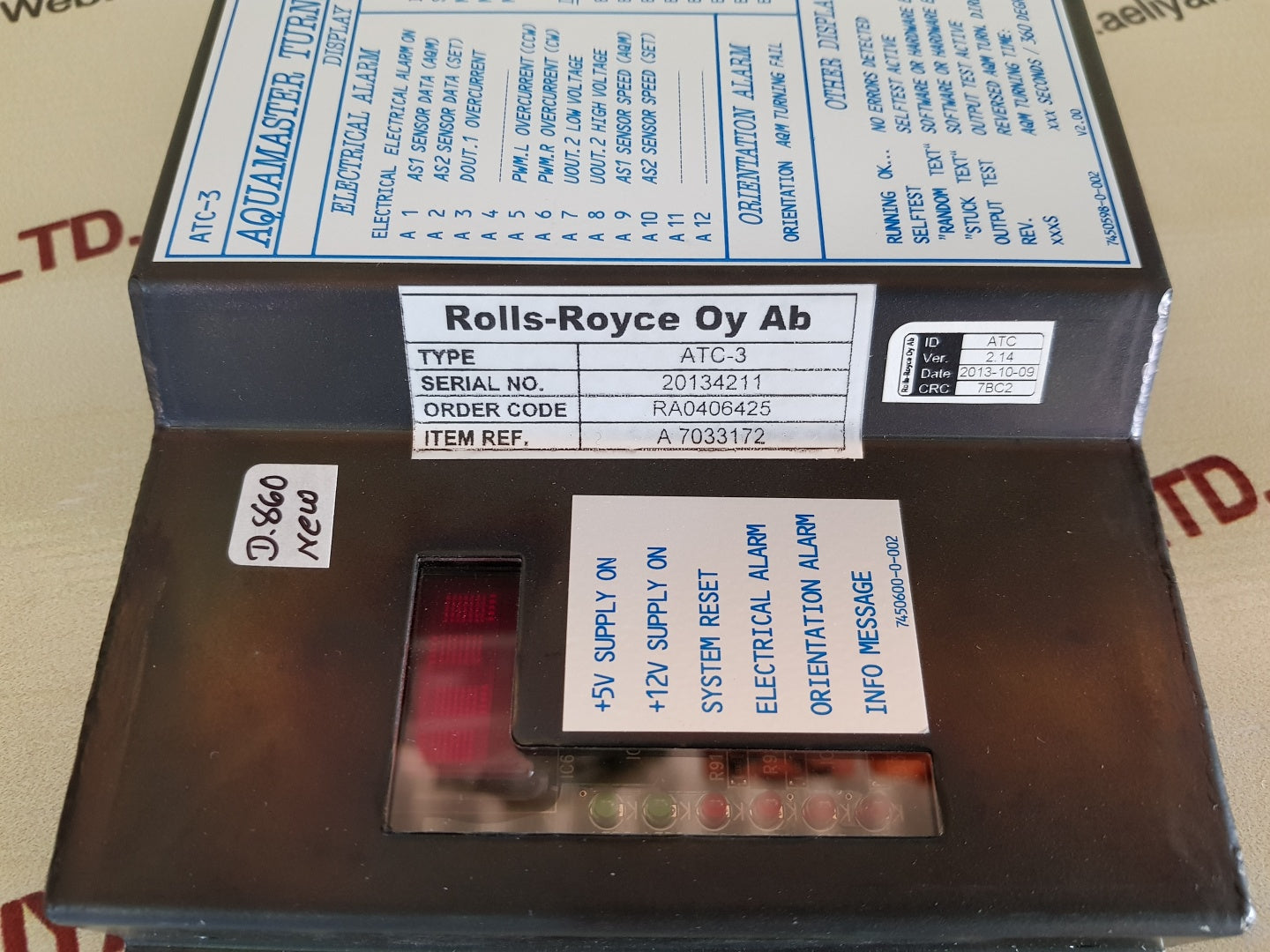 Rolls-royce atc-3 aqua master turning controller
