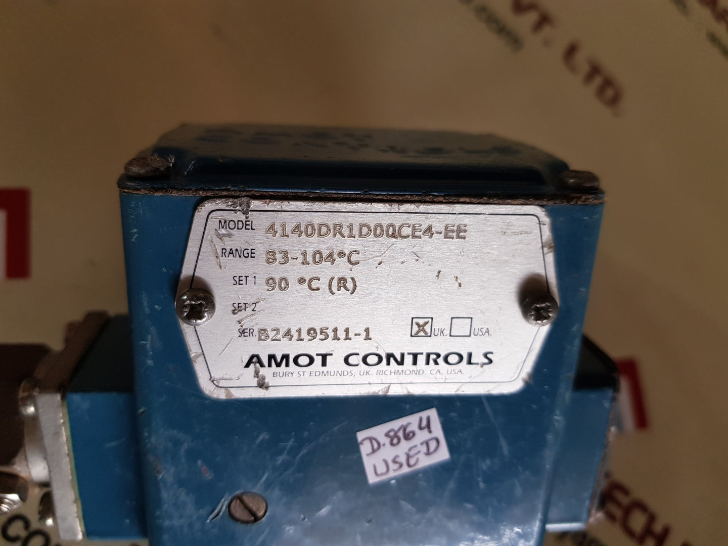 Amot controls 4140dr1d00ce4-ee pressure temperature switch