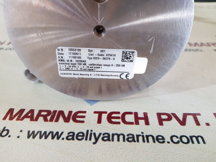 Liebherr 10553130 force measuring axle 0203-36279-0 