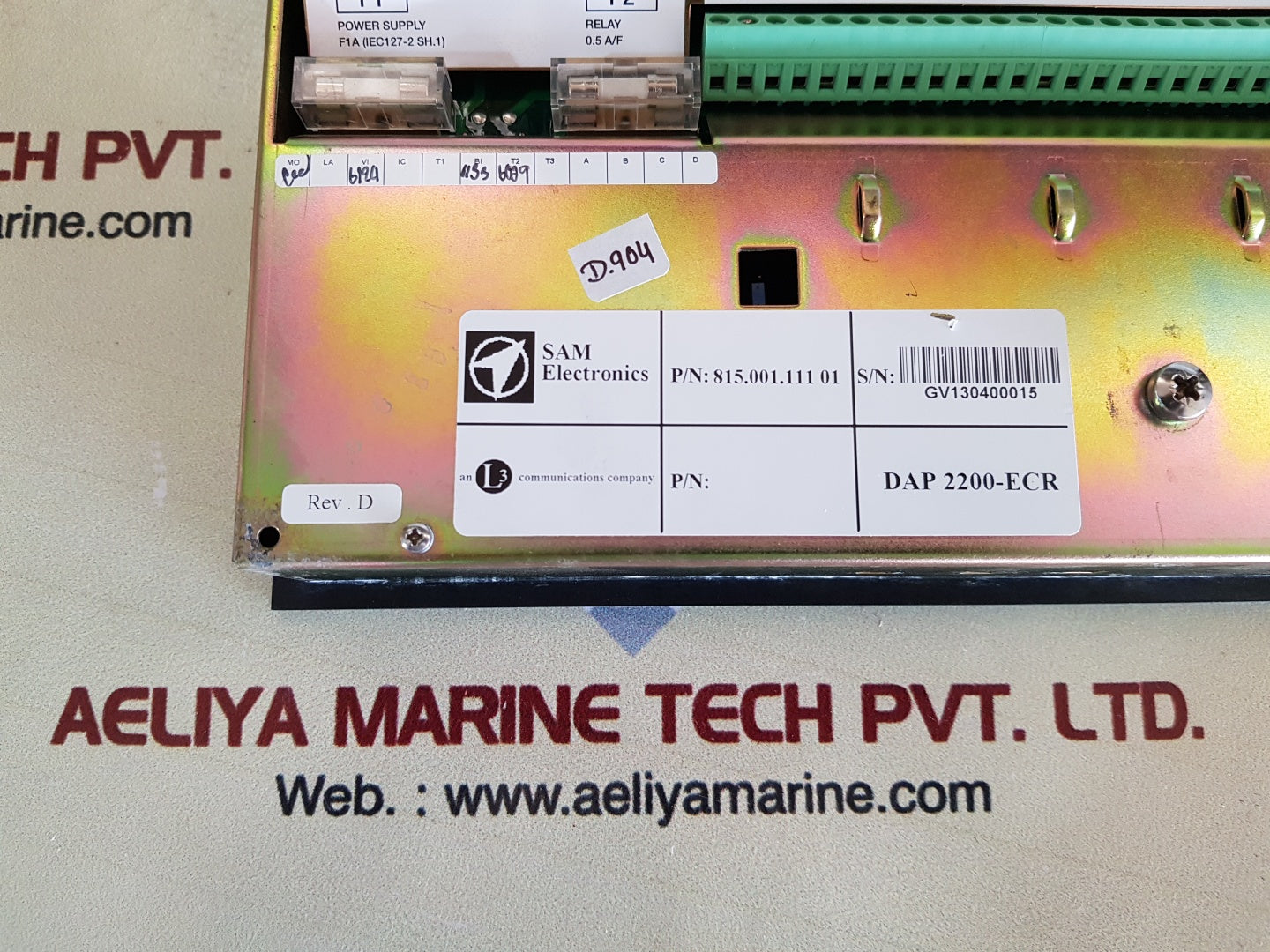 Sam electronics dap 2200-ecr monitoring and control system 815.001.111 01