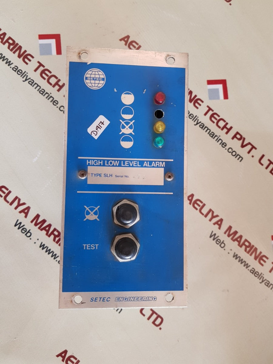 Setec slh high low level alarm