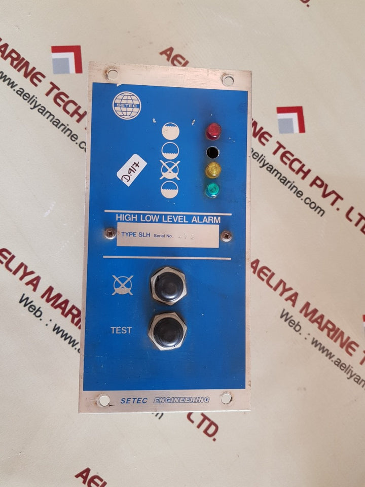 Setec slh high low level alarm