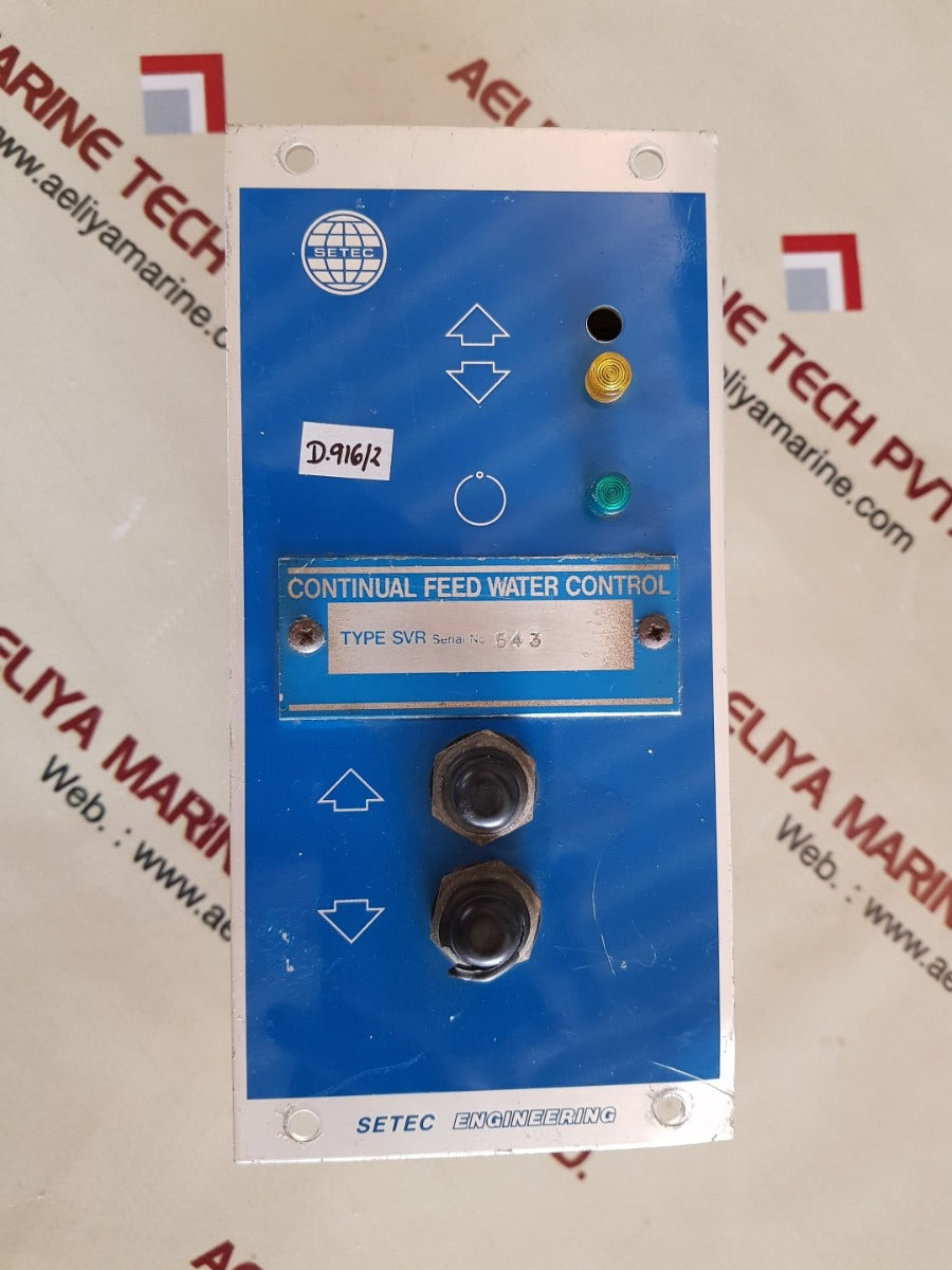 Setec svr continual feed water control